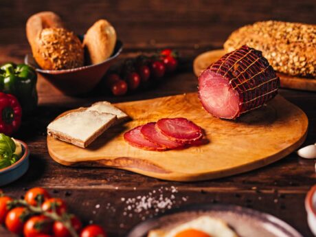 Lachsschinken nahaufnahme