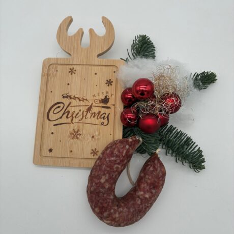 Ahle Wurst mit Weihnachtsbrett und deko